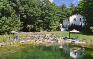 Woodstock Mayapple Writers Retreat 2022 Pool/pond house